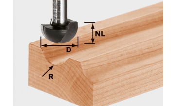 Hohlkehlfräser HW S8 R4
