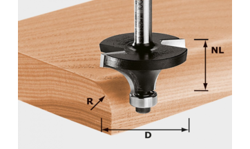 Abrundfräser HW S8 D28,7/R8 KL