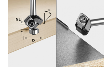 Fasefräser-Wendeplatten S8 HW 45° D27 12x12 KL