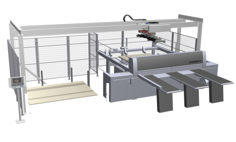 Loading unit L-motion Format4 Felder Group woodworking 