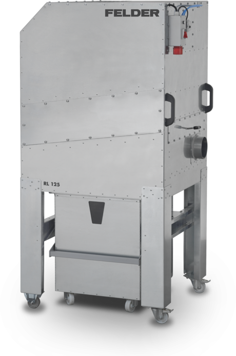 dust extractors - extraction units rl 125 - o 125 mm felder wood panel plastic