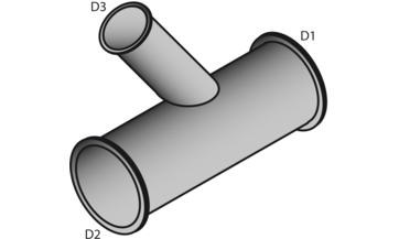 45° aftakking aan alle zijden geflensd