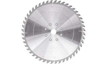 Rip saw blade with spindle mount