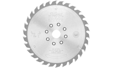 Rip saw blade with spindle mount