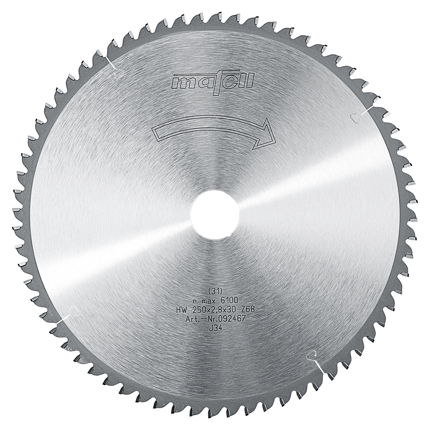 Žagin list HM Ø 250 mm