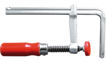 Schraubzwinge zur Schienenfixierung am Werkstück