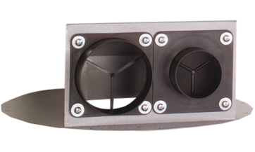 Extraction connections for hose Ø 120 mm and 80 mm