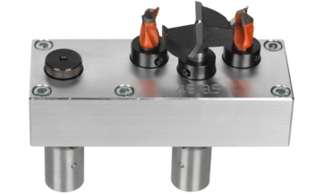 Combination drilling segment for hinges