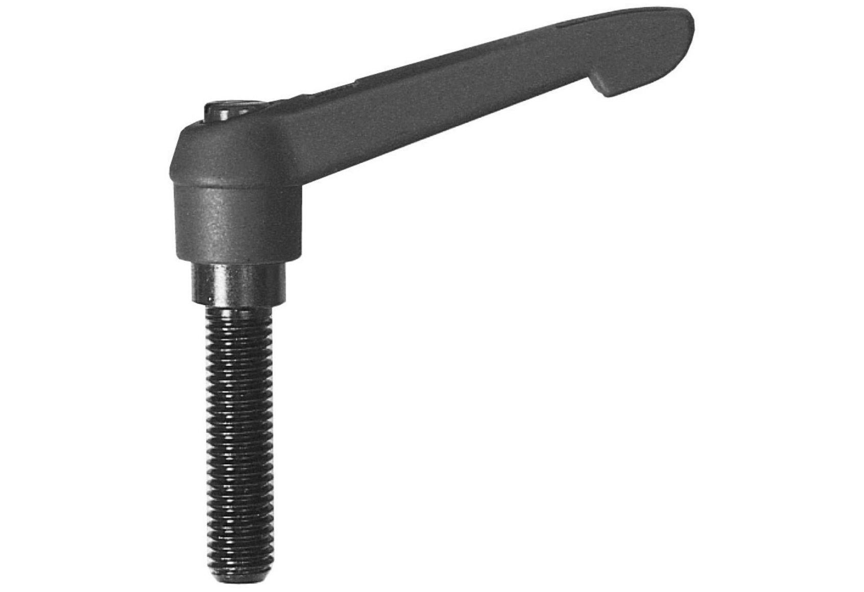 M4 20mm Mâle Enfilage 2 Set Aluminium Réglable Pouce Levier Vis pour Caméra Noir