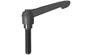 Adjustable clamping lever with screw set and side holes