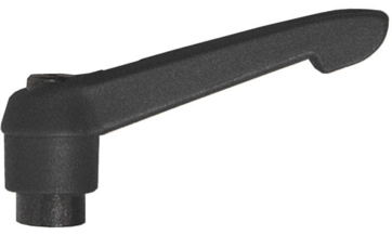 Adjustable clamping lever with nut lock