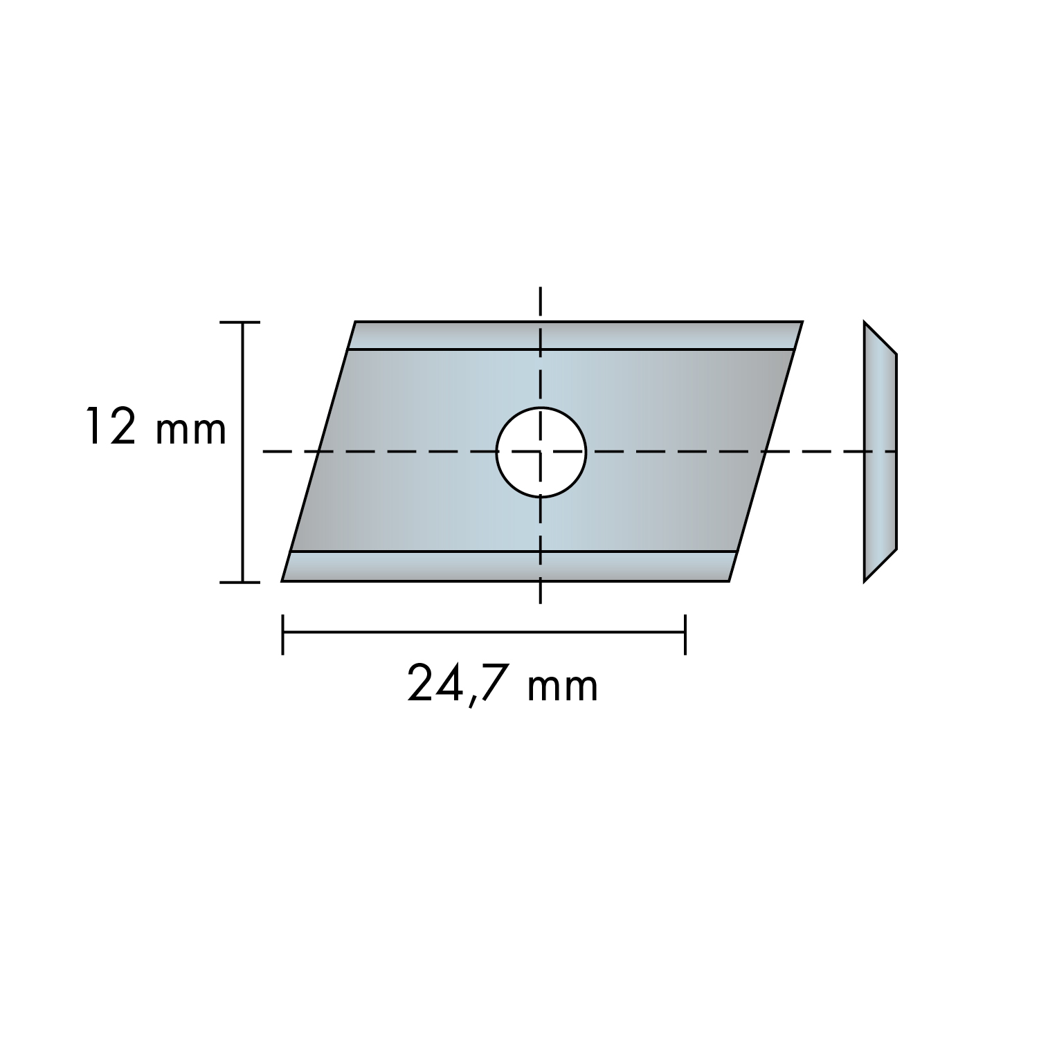 Prizmatični obračalni nož ?= 20 °