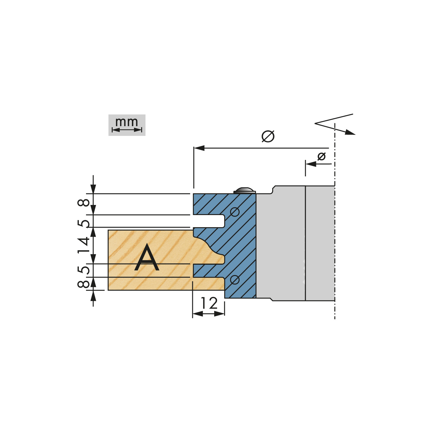 Rezkar za protiprofil | Ø 120 mm | PM