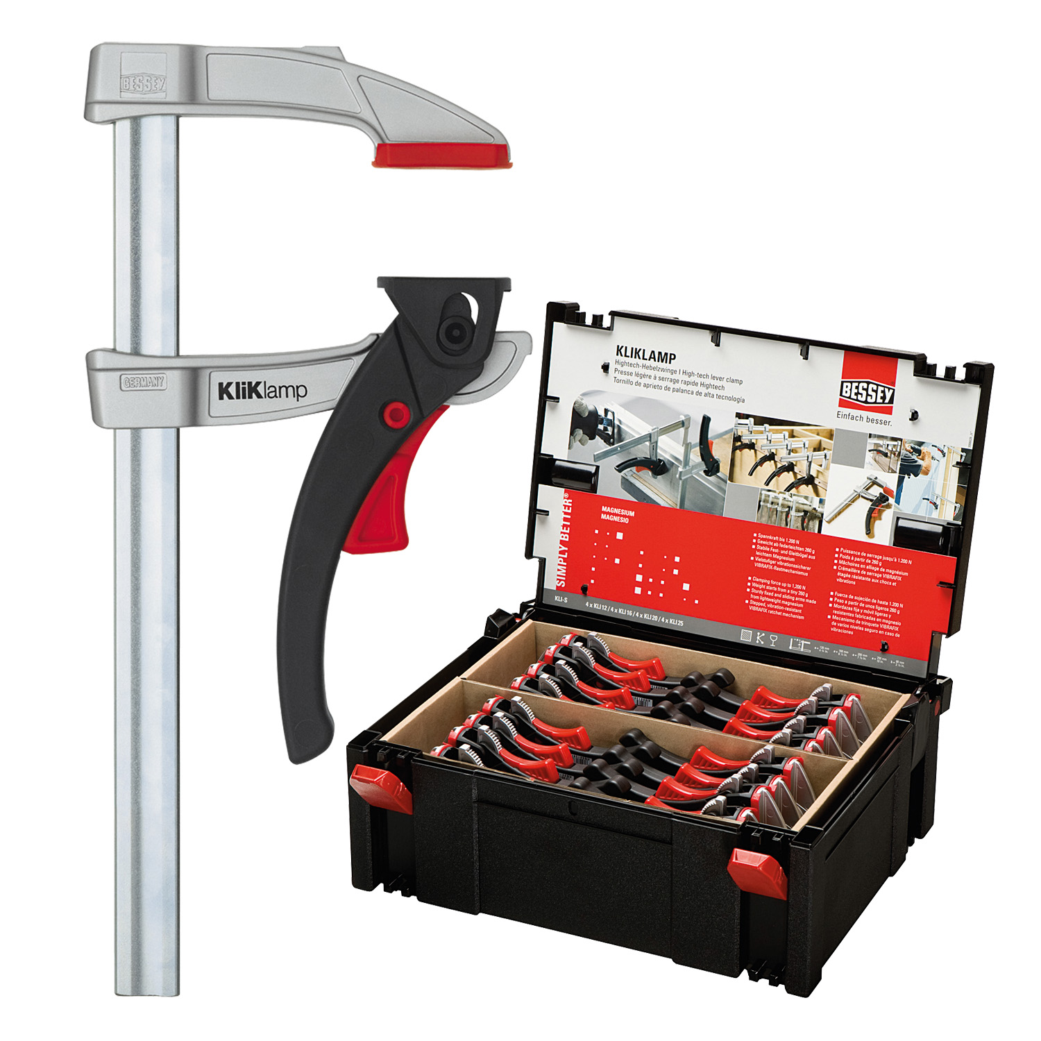 BESSEY® KliKlamp visokotehnološka vzvodna spona z ragljnim mehanizmom