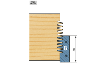 Profile knife for mini V-teeth cutter 04.0.172