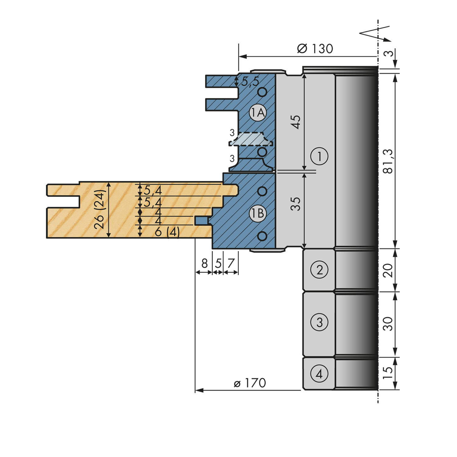 Rezkar za okvire vrat| Ø 170 mm