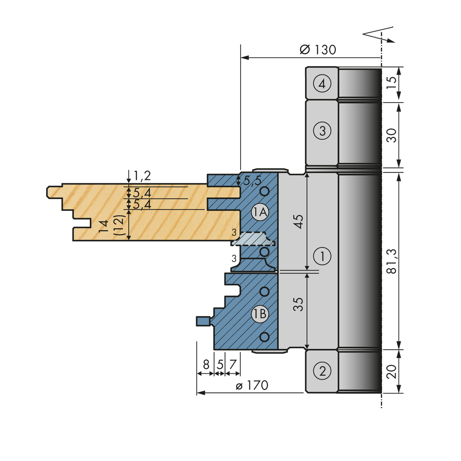 Rezkar za okvire vrat| Ø 170 mm