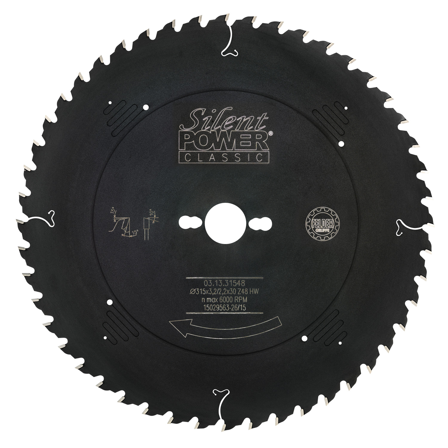 KOMPLET: Univerzalni žagin list + kombinirani žagin list + žagin list za fini rez Silent-Power® Classic
