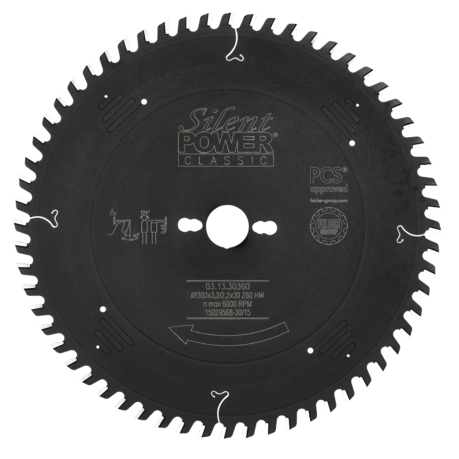 HW Pitch-Hollow Tooth Silent-Power® Classic Saw Blade Ø 303 mm