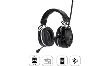 Kapselgehörschutz mit AM/FM Radio und Bluetooth Wiedergabe